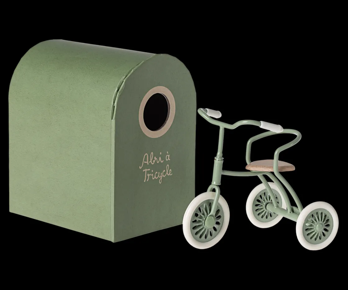 Hot Maileg Abri à tricycle, Mouse - Green