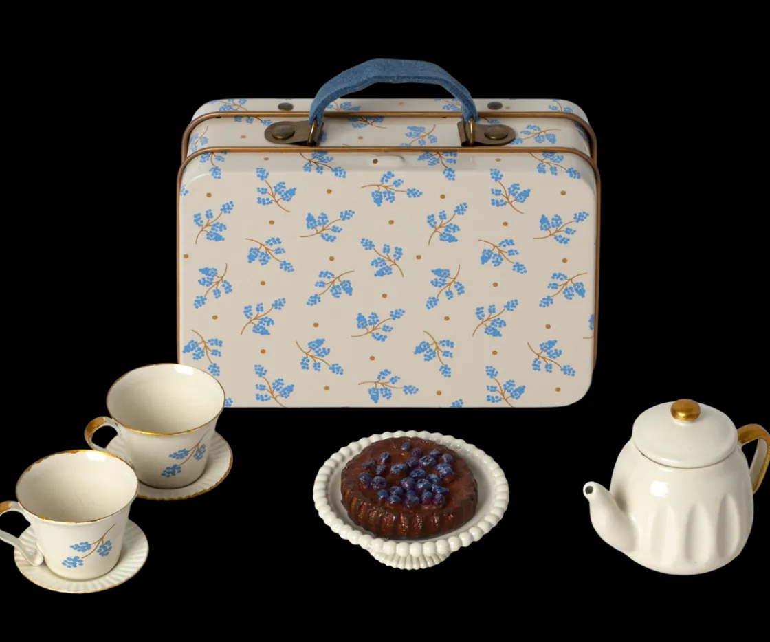 New Maileg Afternoon treat, Mouse - Blue Madelaine