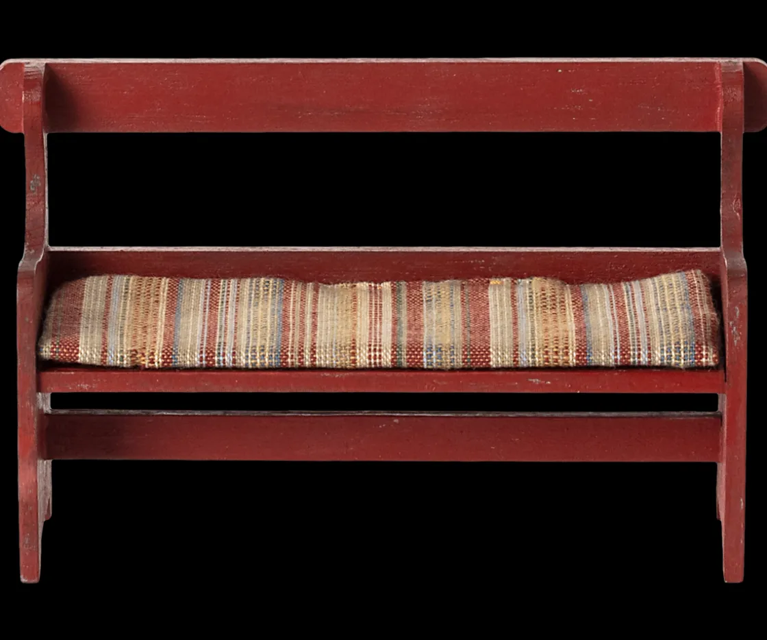 Online Maileg Bench, Mouse - Red