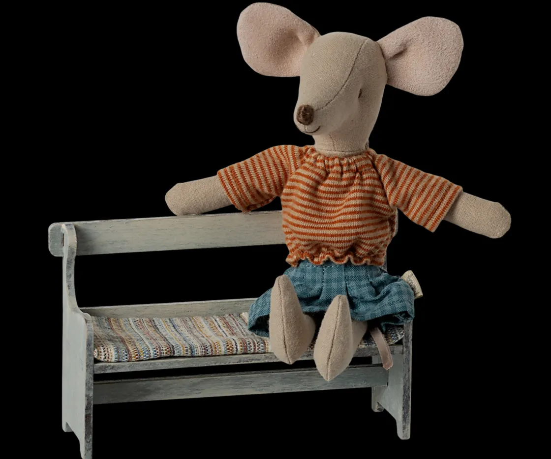 Hot Maileg Bench, Mouse - Vintage off white