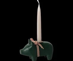 Best Maileg Candle holder, Small pig - Dark green