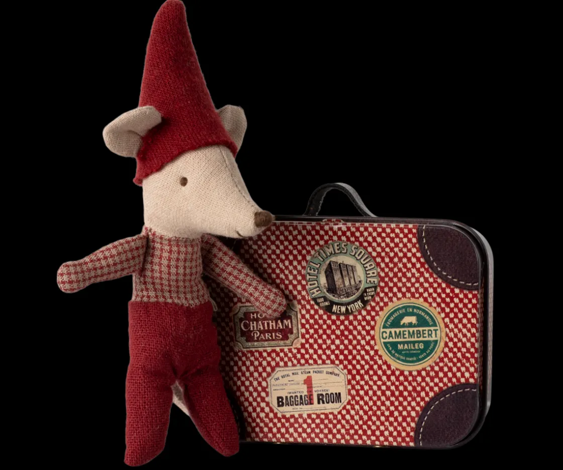 Clearance Maileg Christmas mouse, Baby in suitcase