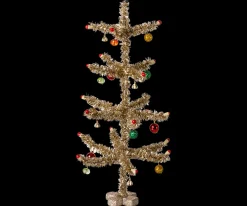 Clearance Maileg Christmas tree, Gold - Red and green decoration