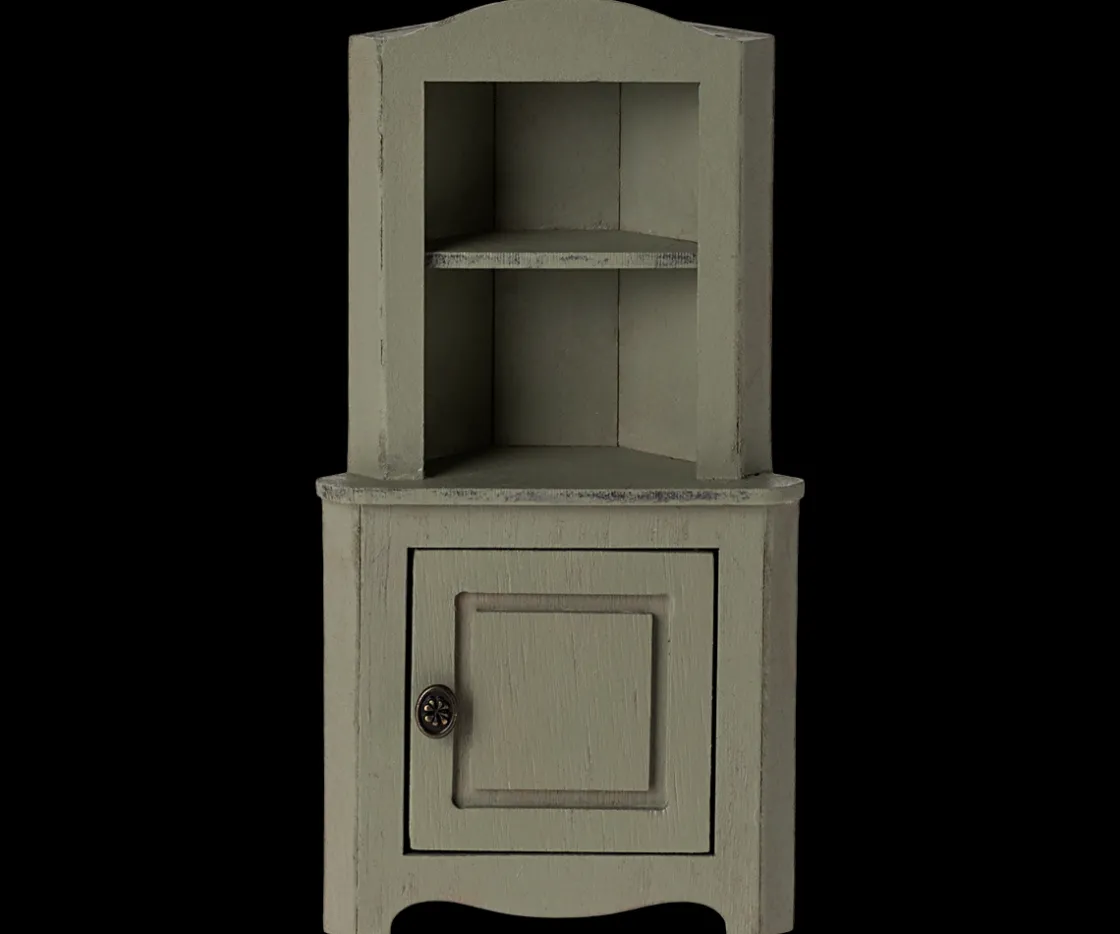 Clearance Maileg Corner cabinet, Mouse - Light green