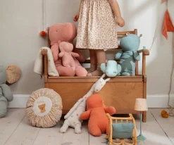 Online Maileg Cushion, Round, Small - Teddy, flower