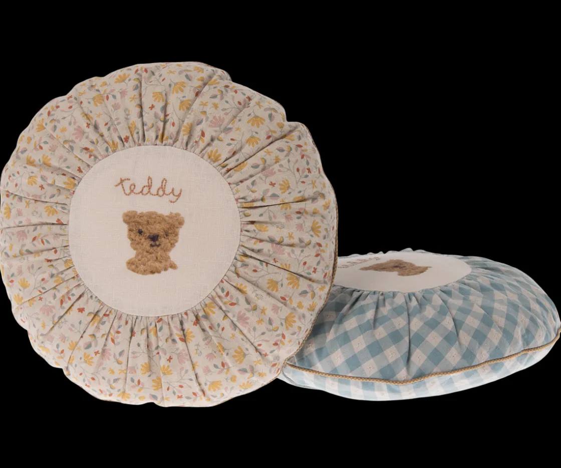 Online Maileg Cushion, Round, Small - Teddy, flower