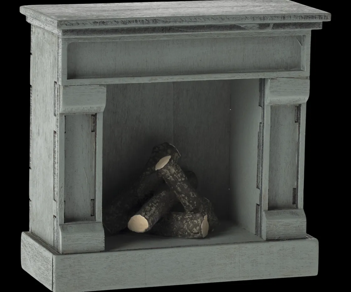 Cheap Maileg Fireplace, Mouse - Blue