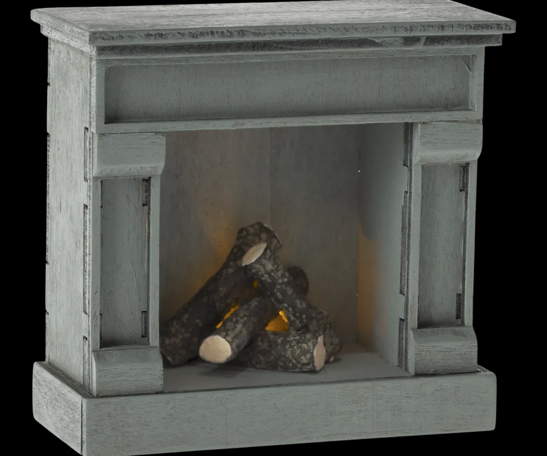 Cheap Maileg Fireplace, Mouse - Blue