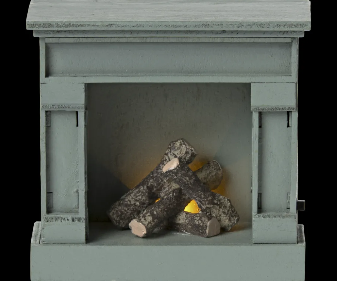 Cheap Maileg Fireplace, Mouse - Blue