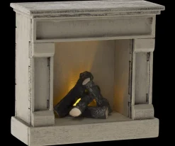 Sale Maileg Fireplace, Mouse - Off white