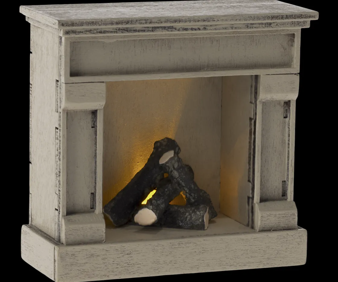 Sale Maileg Fireplace, Mouse - Off white