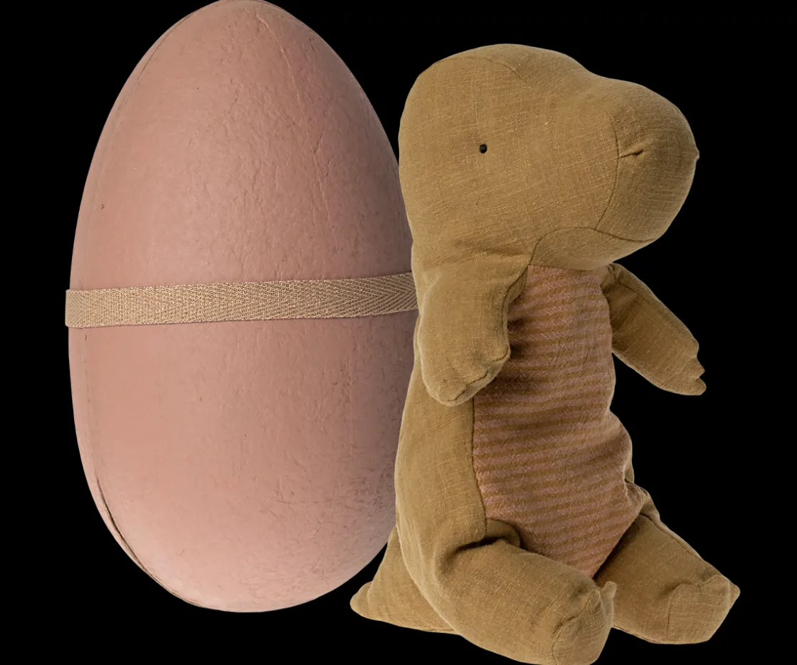 Sale Maileg Gantosaurus in egg, Medium - Dark ocher