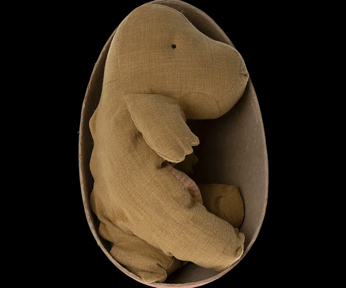 Sale Maileg Gantosaurus in egg, Medium - Dark ocher