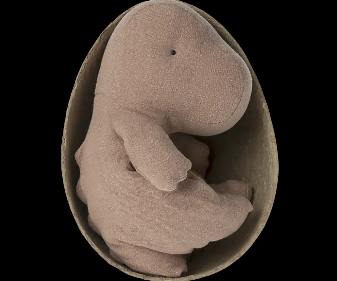 Hot Maileg Gantosaurus in egg, Small - Old rose