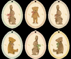 Store Maileg Gift tags, Bunnies and Teddies, 12 pcs.