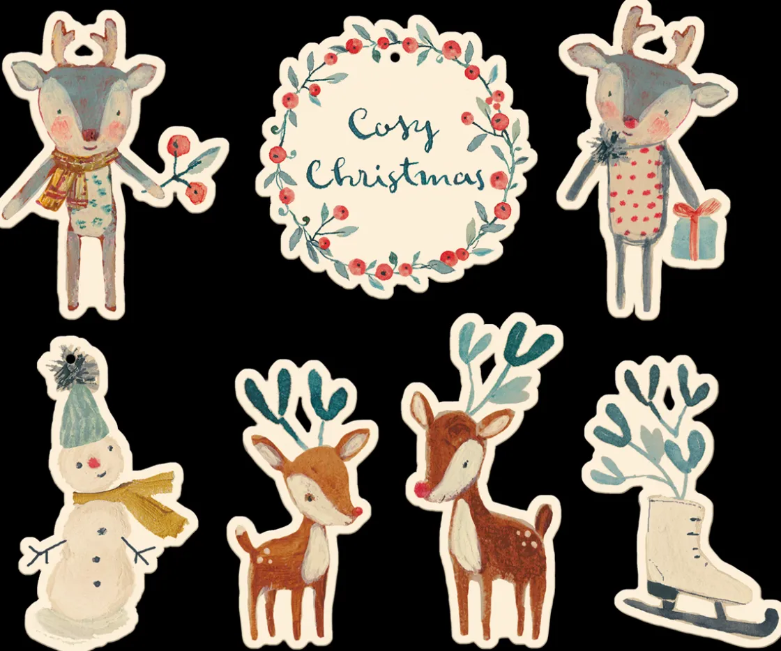 Best Maileg Gift tags, Cosy Christmas 14 pcs. - Off-white