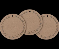Hot Maileg Gift tags, Large round 15 pcs. - Brown