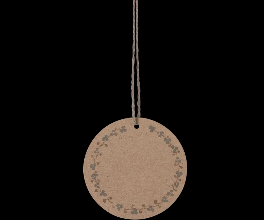 Hot Maileg Gift tags, Large round 15 pcs. - Brown