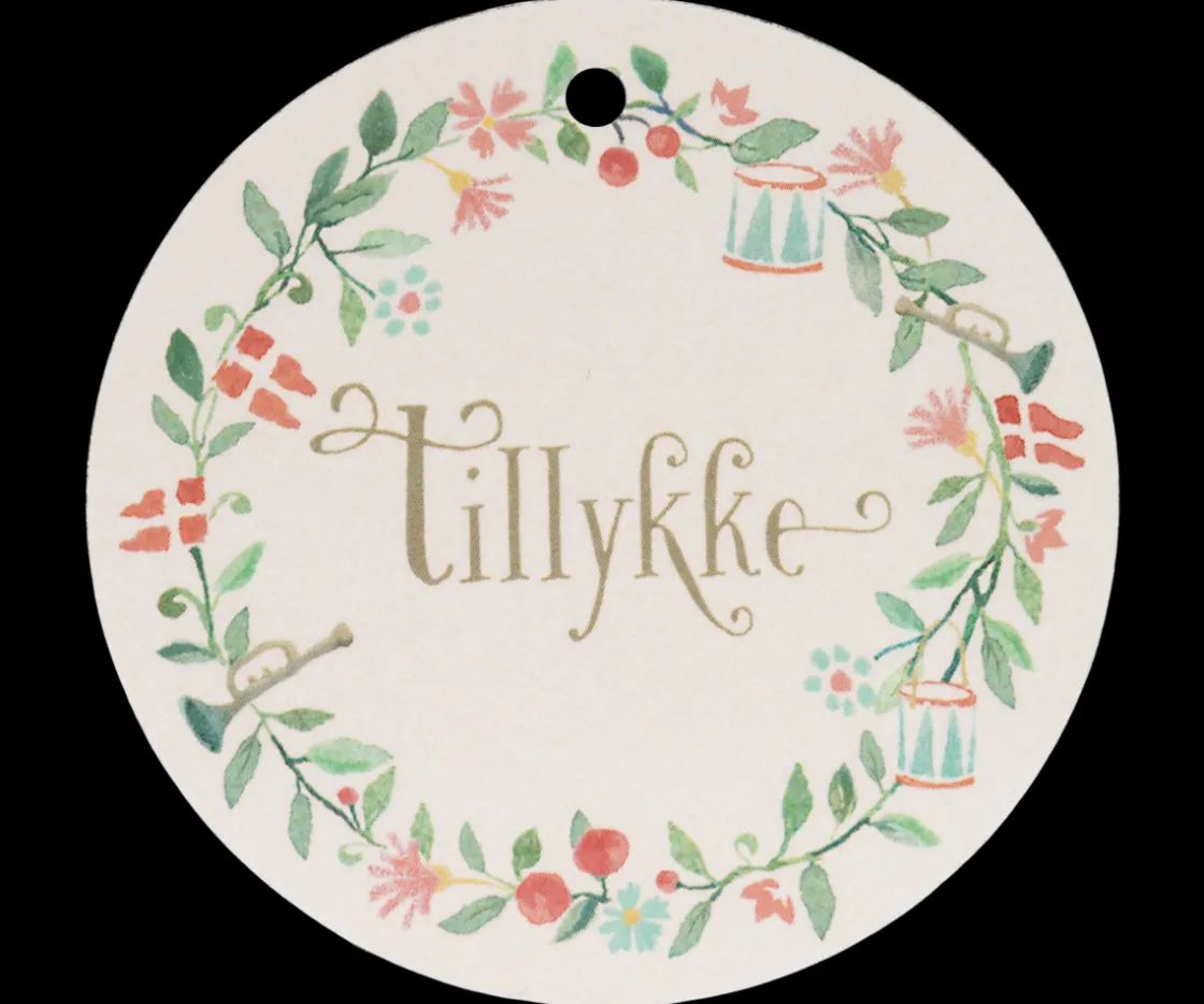 Best Maileg Gift tags, Tillykke, 15 pcs. - Round