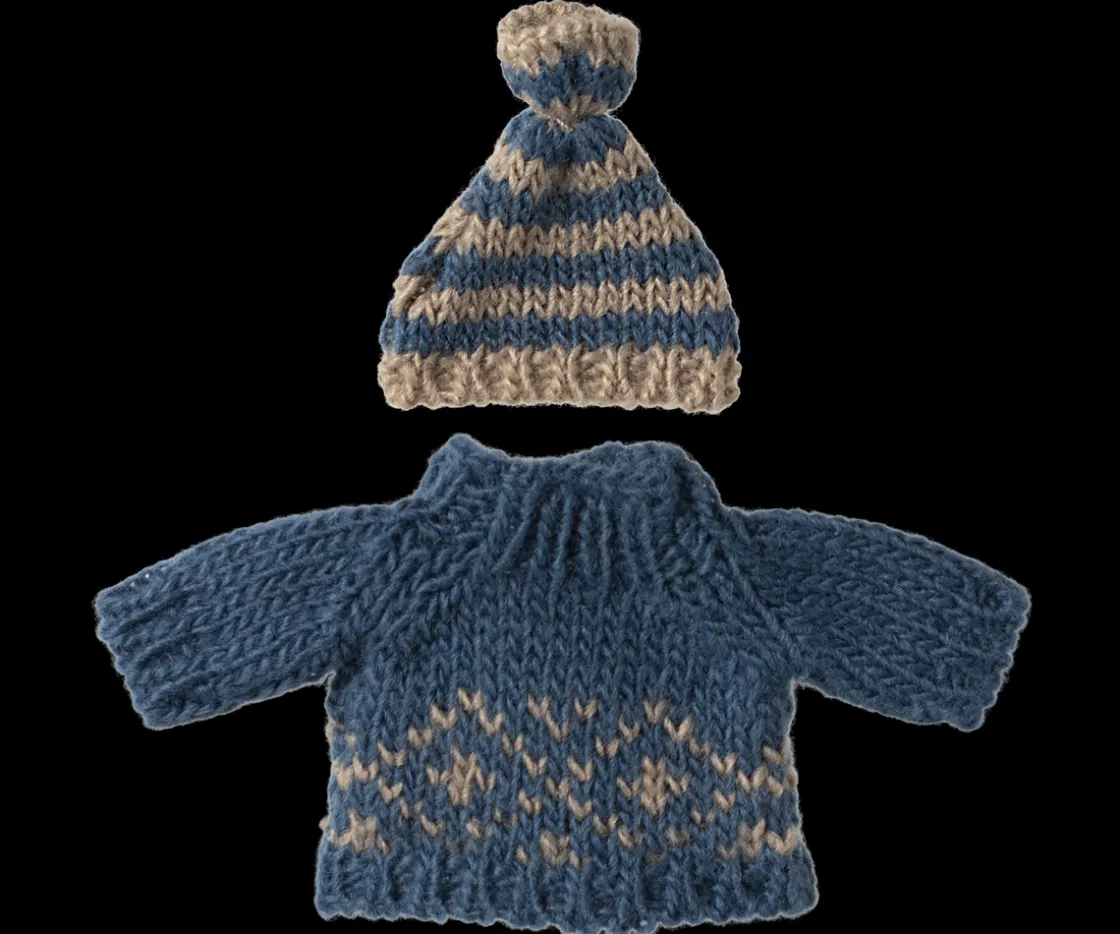 Online Maileg Knitted sweater and hat, Dad mouse