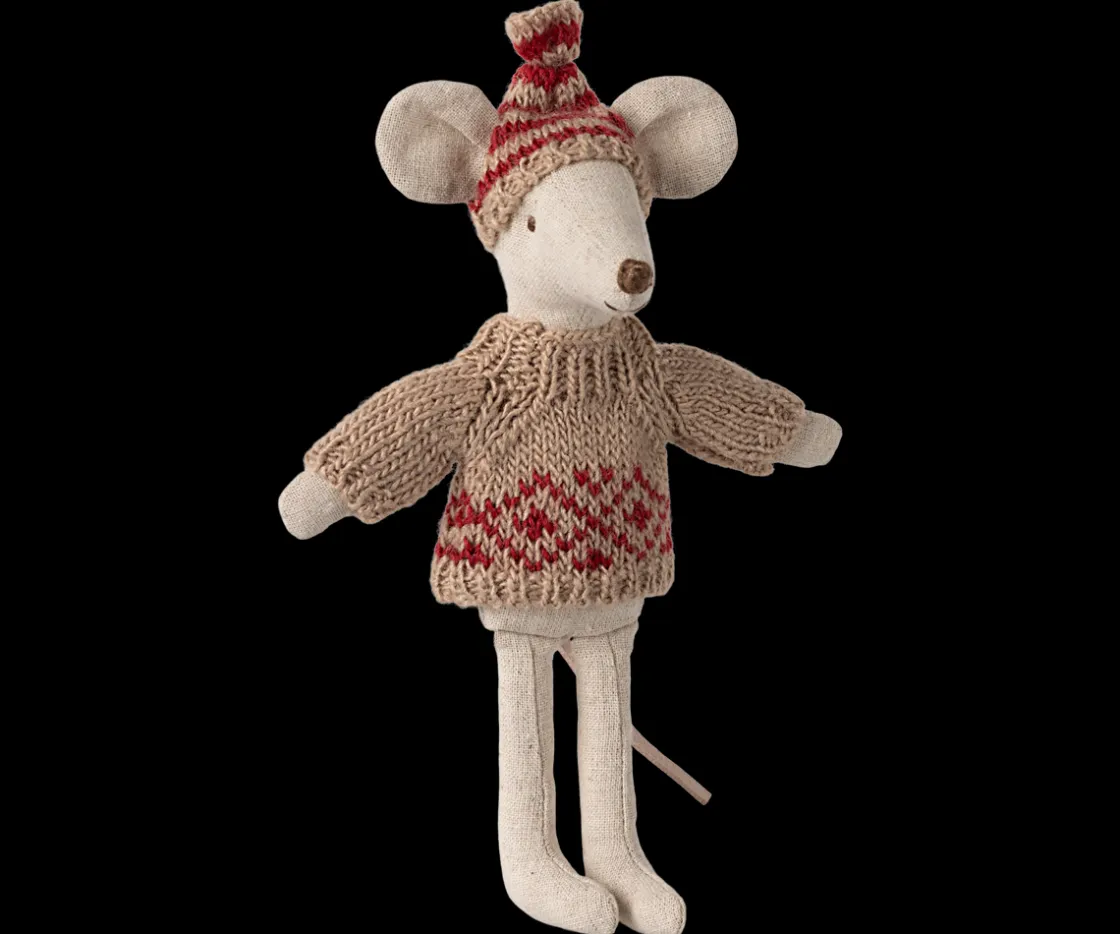 New Maileg Knitted sweater and hat, Mum mouse