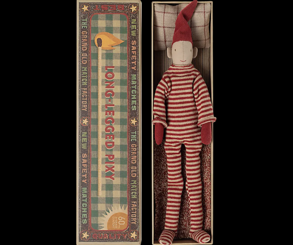 Store Maileg Long legged pixy in matchbox, Small