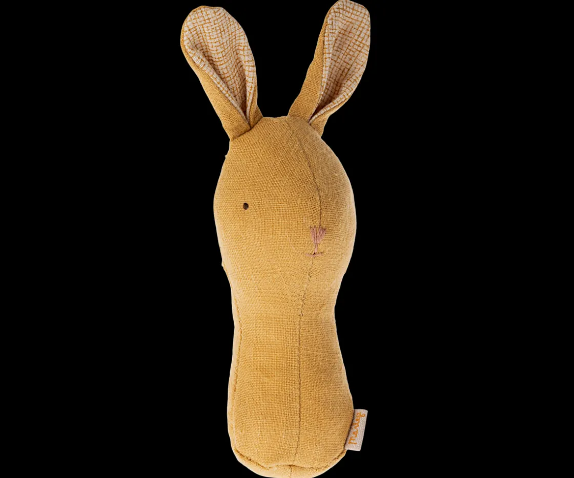 Shop Maileg Lullaby friends, Bunny rattle - Dusty yellow