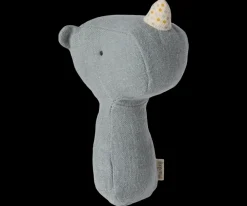 Fashion Maileg Lullaby friends, Rhino rattle - Dusty blue