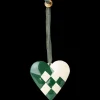 Best Sale Maileg Metal ornament, Braided heart - Dark green