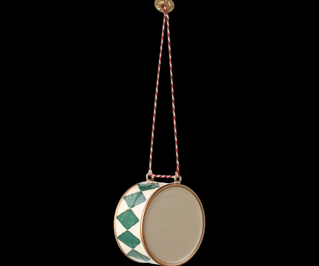 Sale Maileg Metal ornament, Large drum - Dark green
