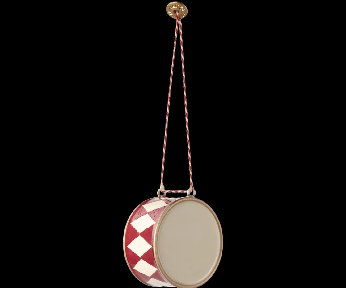Best Maileg Metal ornament, Large drum - Red
