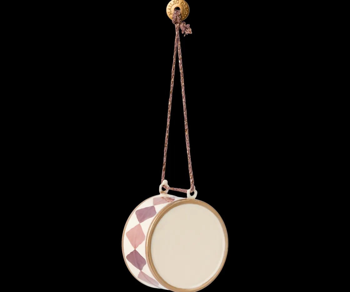 Cheap Maileg Metal ornament, Large drum - Light purple