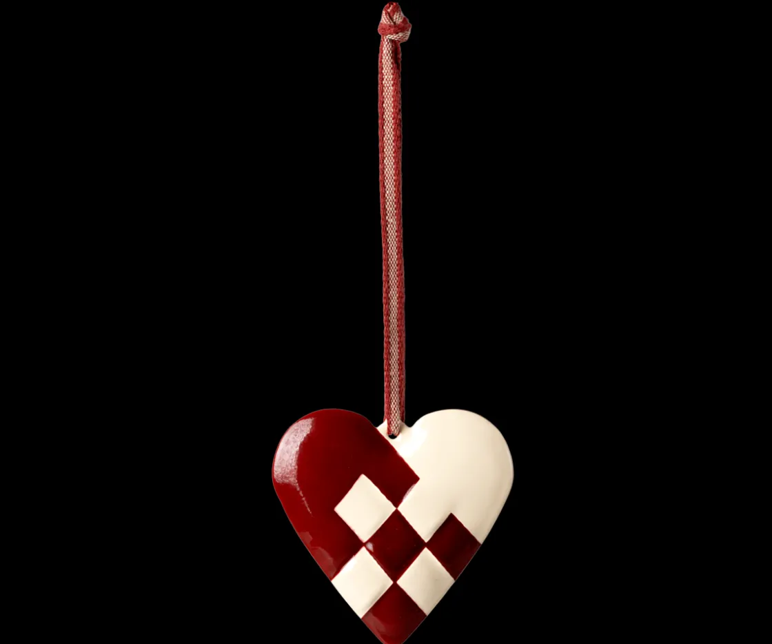 Fashion Maileg Metal ornament, Large heart - Red