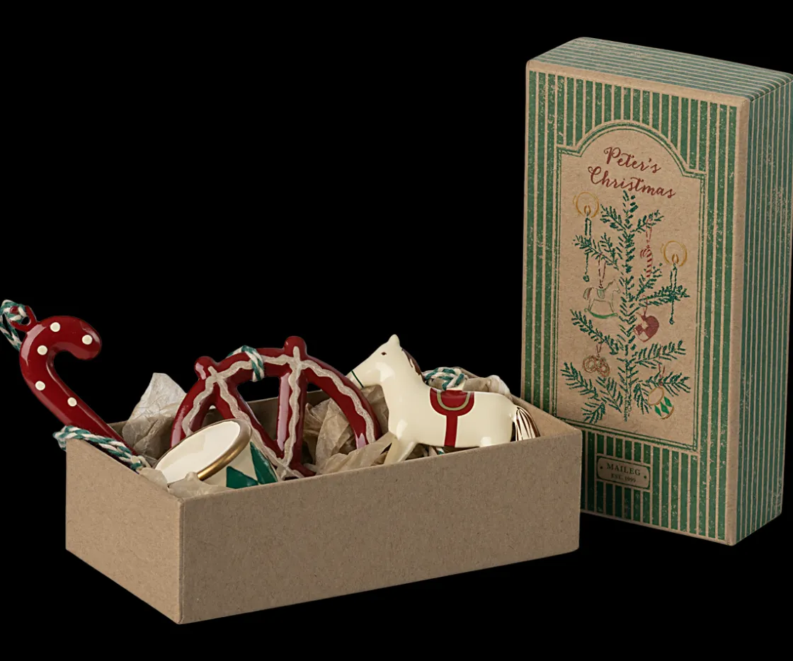 New Maileg Metal ornament set - Peter`s Christmas