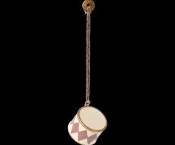 New Maileg Metal ornament, Small drum - Light purple