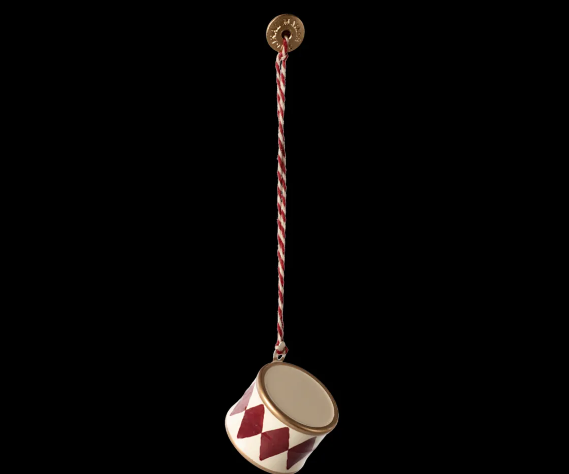 Discount Maileg Metal ornament, Small drum - Red
