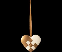 Store Maileg Metal ornament, Small heart - Gold