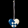 Discount Maileg Metal ornament, Small heart - Dark blue