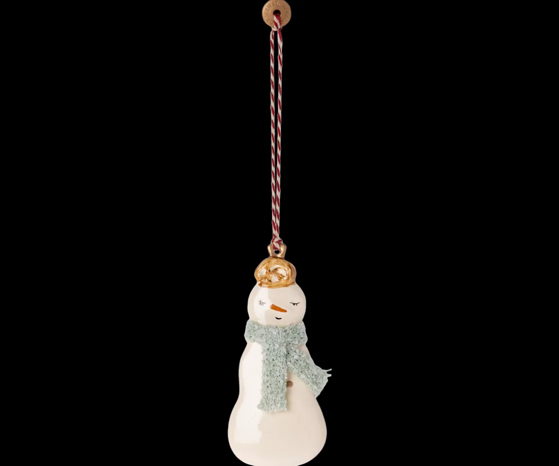 Outlet Maileg Metal ornament, Snowman - Green