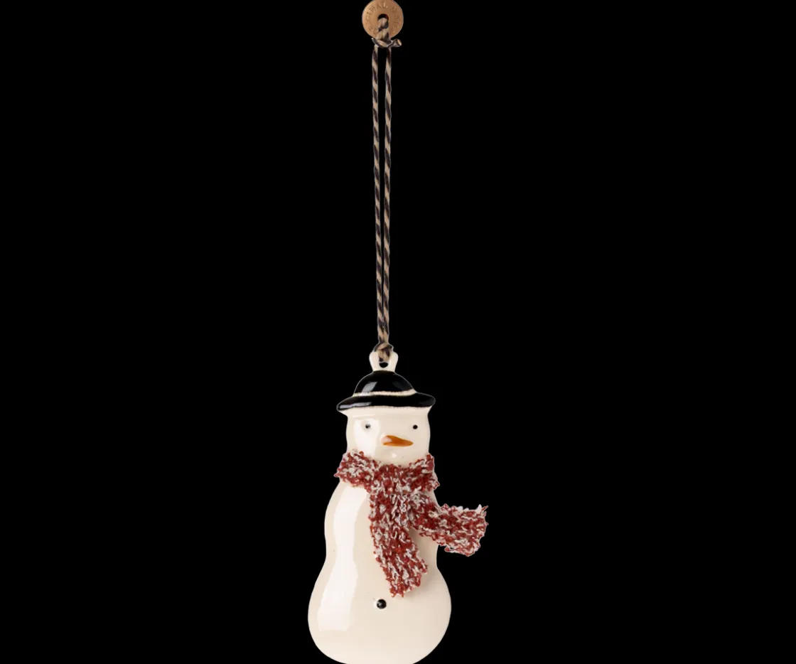 Best Sale Maileg Metal ornament, Snowman - Red