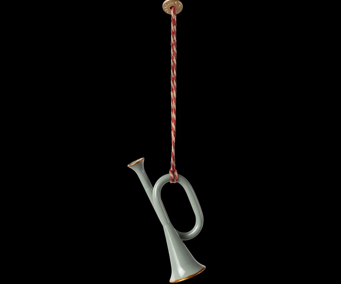 Cheap Maileg Metal ornament, Trumpet - Mint