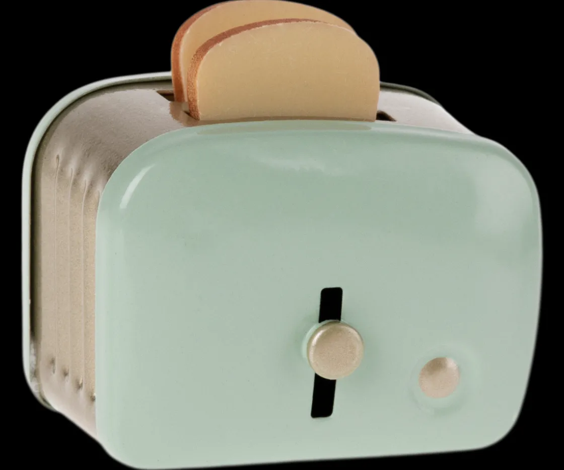 Best Sale Maileg Miniature toaster with bread - Mint