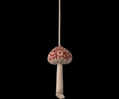 Outlet Maileg Mushroom ornament, Winter flower - Red