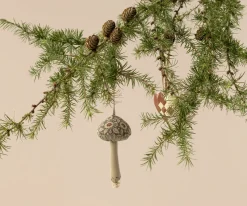 Online Maileg Mushroom ornament, Winter flower - Green