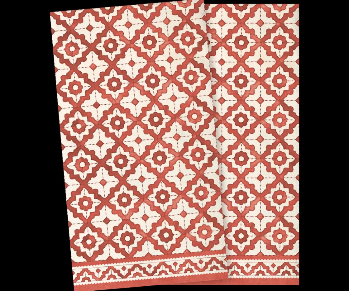 Store Maileg Napkin, Mosaic Large - Red