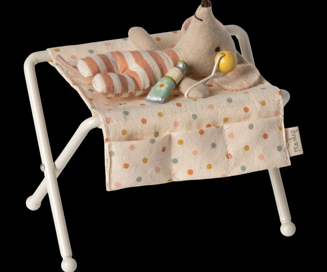 Sale Maileg Nursery table, Baby mouse - Off white