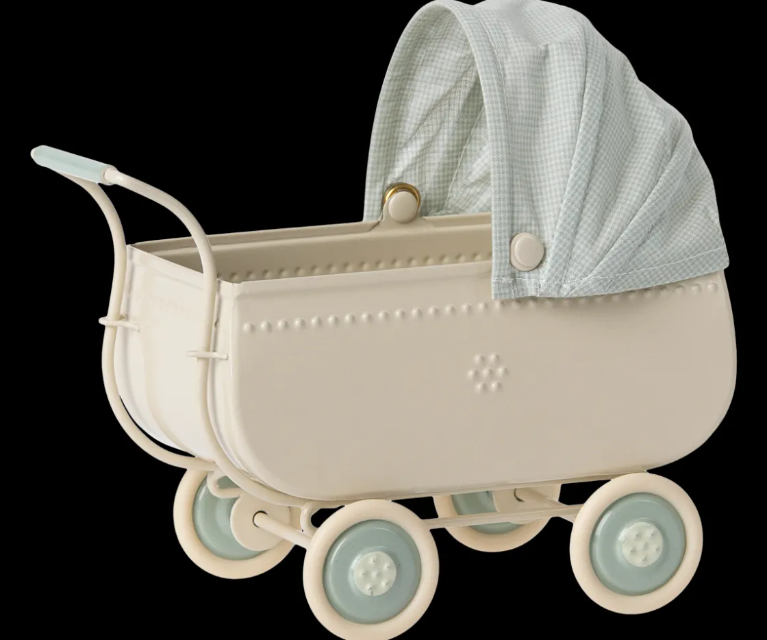 Discount Maileg Pram, Micro - Blue
