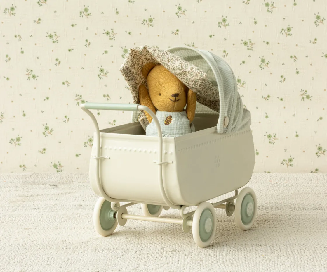 Discount Maileg Pram, Micro - Blue