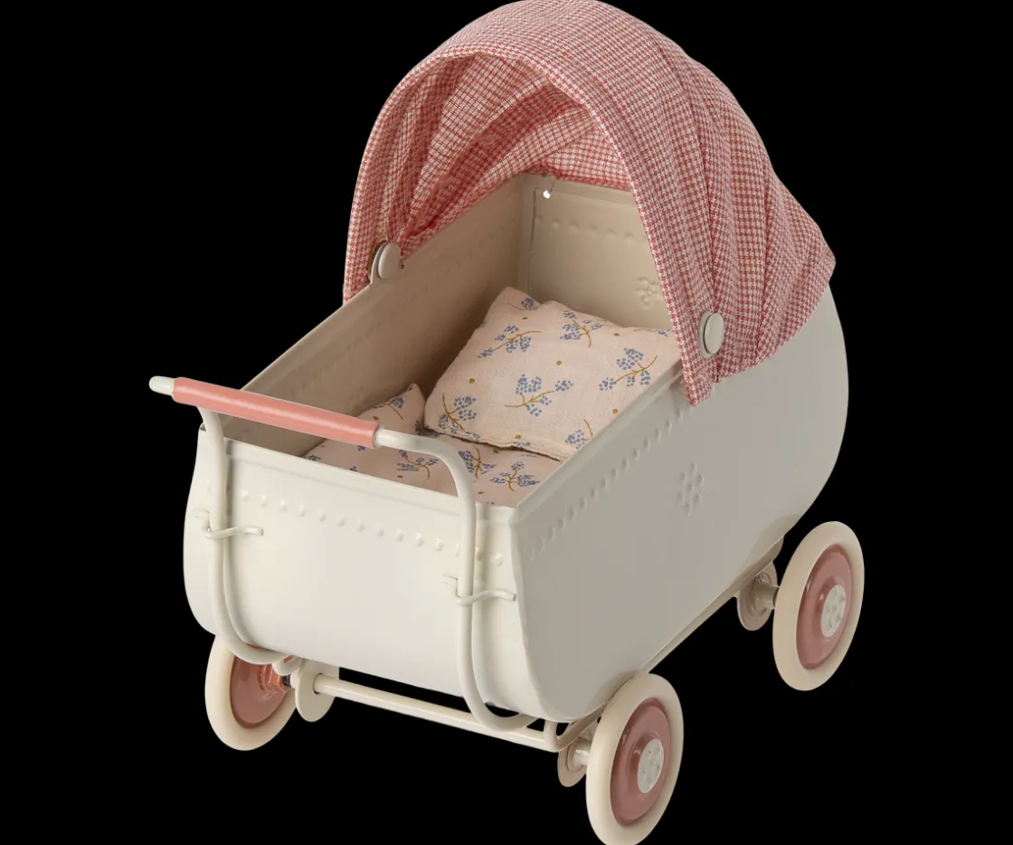 Hot Maileg Pram, Micro - Coral