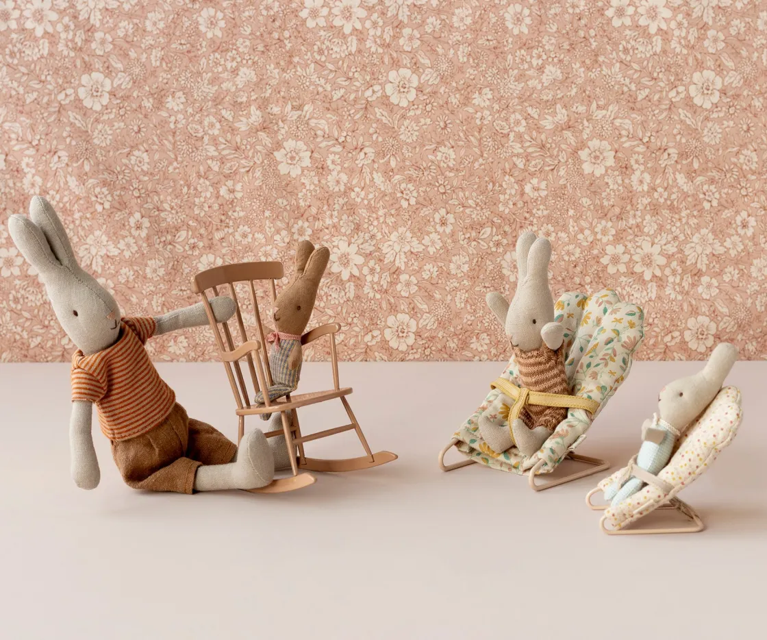 Best Maileg Rabbit, My - Rose/Blue check